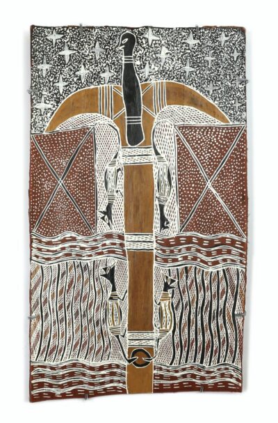 <br>Muŋurrapin Maymuru</br><strong>Waŋupini</strong><br>67cm x 37cm</br><br>ID: 3204-23</br>