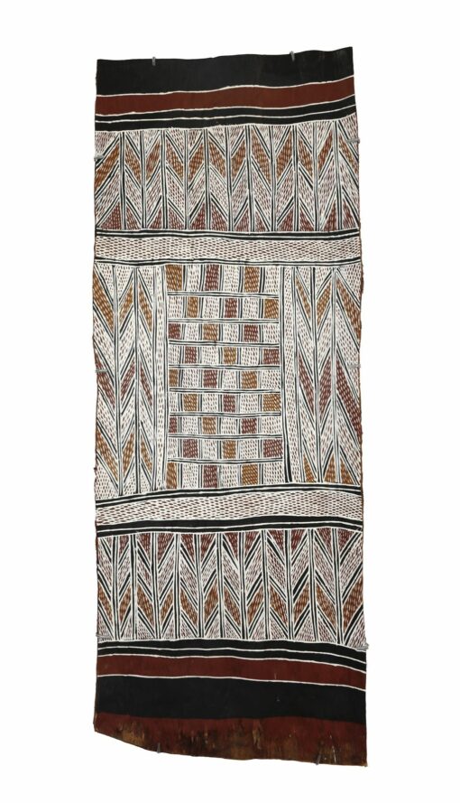 <br>Beyamarr #1 Munuŋgurr</br><strong>Djapu Design</strong><br>113 x 42cm</br><br>ID: 2182-25</br>