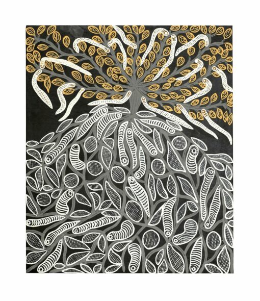 <br>Muluymuluy Wirrpanda</br><strong>Gathul - Mangroves </strong><br>61 x 51 cm</br><br>ID: 8250-22</br>