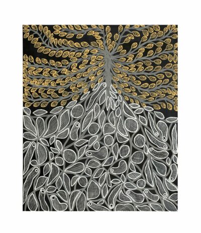<br>Muluymuluy Wirrpanda</br><strong>Gathul - Mangroves </strong><br>61 x 51 cm</br><br>ID: 8434-22</br>
