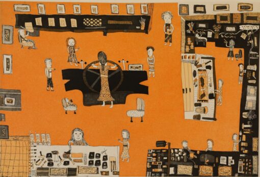 <br>Munuy’ŋu Marika</br><strong>Print Space </strong><br>Image Size: 33.5 x 50cm; Paper Size: 51 x 66.5; Paper: Somerset</br><br>ID: 4483-25</br>
