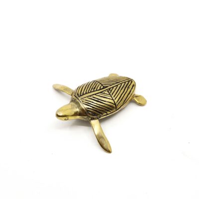 <br>Djul'djul Gurruwiwi</br><strong>MYapuŋu </strong></br>Brass Turtle</br><br> 2.5 x 9.5 x 9cm