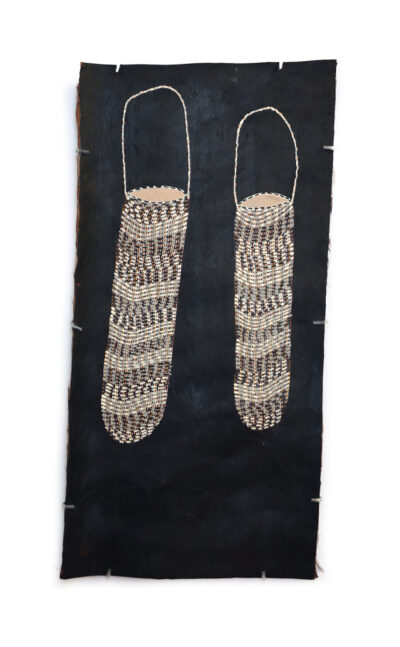 <br>Muluymuluy Wirrpanda</br><strong>Bol'pu</strong><br>75 x 38 cm</br><br>ID: 2482-23</br>