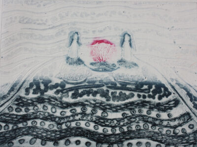 <br>Yalmakany Marawili</br><strong>Nindan</strong><br>30 x 40cm Paper: HAHNEMUHLE 40 x 60cm</br><br>ID: 150-16</br>