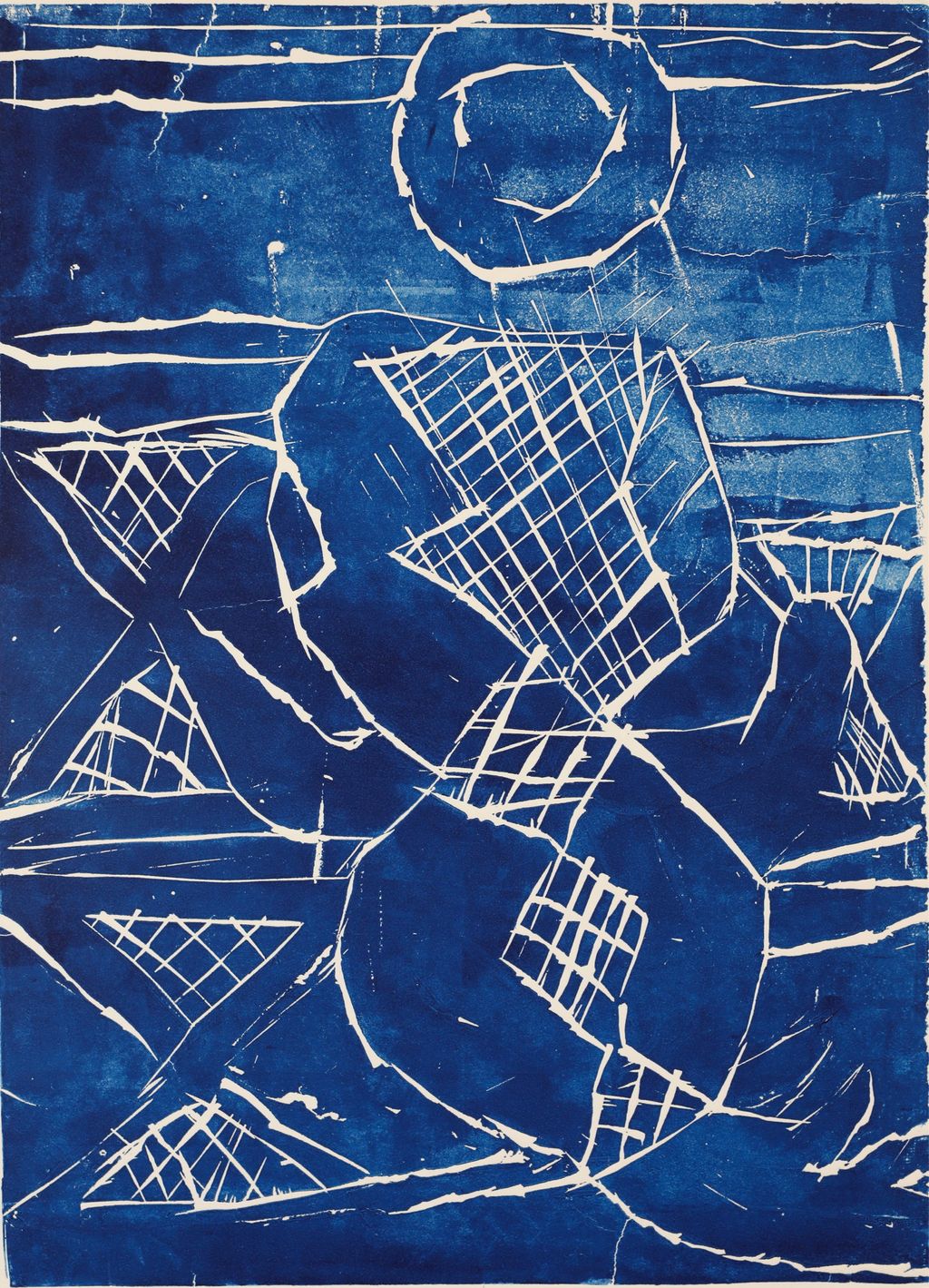 <br>Dhambit Ruypu Munuŋgurr</br><strong>An Old One </strong><br>Image size: 41 x 29.5cm</br><br>ID: 4215-26</br>