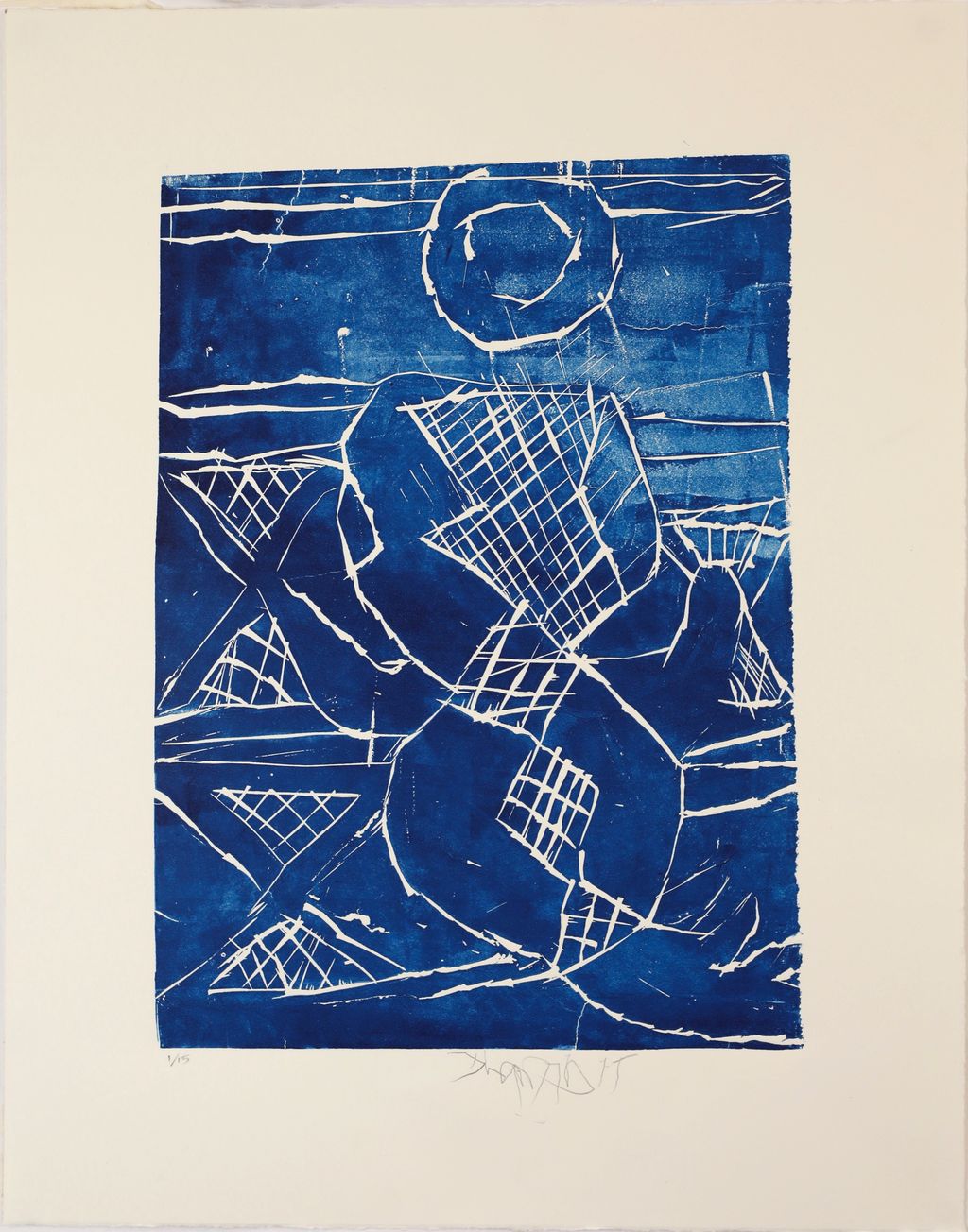 <br>Dhambit Ruypu Munuŋgurr</br><strong>An Old One </strong><br>Image size: 41 x 29.5cm</br><br>ID: 4215-26</br> - Image 2