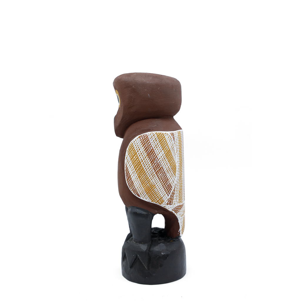 <br>Djul’djul Gurruwiwi</br><strong>Worrwurr - Dhuḏuthuḏu (owl carving)</strong><br>27 x 9 x 8.5cm</br><br>ID: 254-26</br> - Image 3