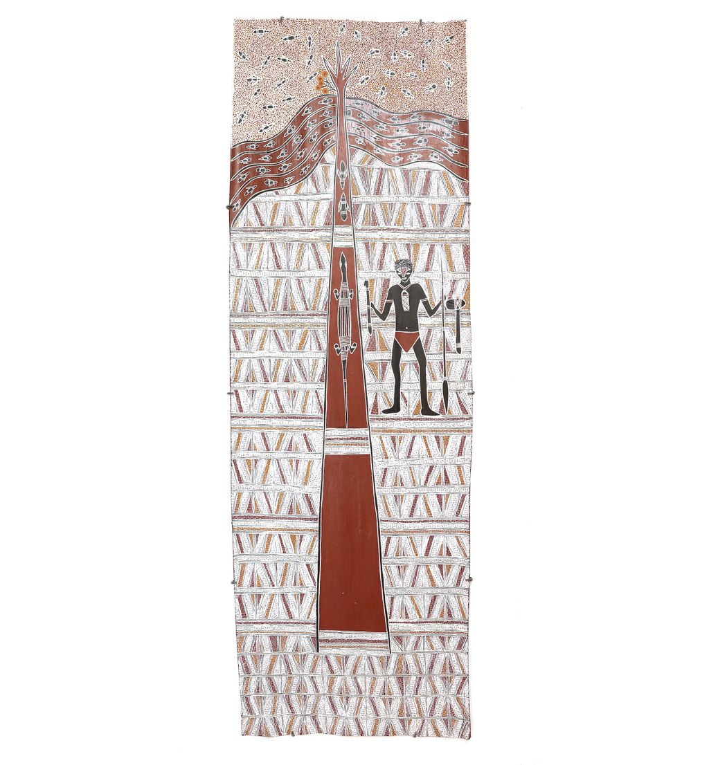 <br>Burŋanydji #2 Gaykamaŋu</br><strong>Wuyal</strong><br>141 x 47cm</br><br>ID: 2652-21</br>